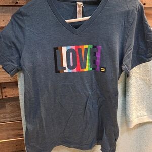 Human Rights Campaign Colorful LOVE Graphic Tee, S, Pride🌈